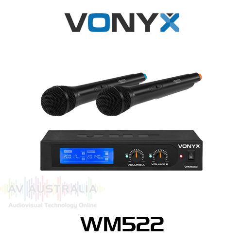Vonyx WM522 Dual Wireless Handheld Microphone System