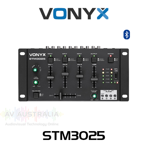 Vonyx STM3025 4-Channel DJ Mixer with USB/MP3/Bluetooth