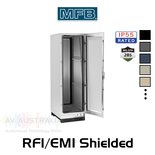 MFB 450-800mm Depth IP55 RFI/EMI Shielded Floorstanding Rack (6, 12, 18, 27, 39, 45 RU)