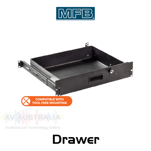 MFB Telescopic Drawer For 350 & 450mm Deep Racks - Lockable Option (2, 3RU)