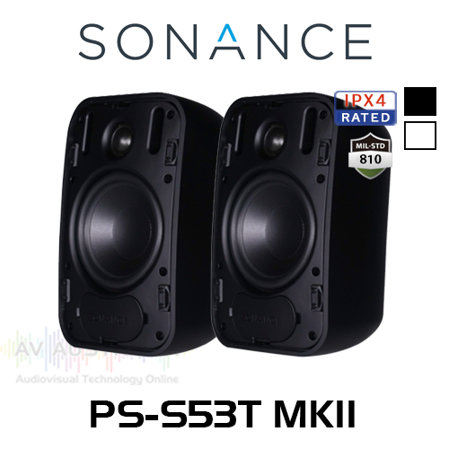 Sonance PS-S53T MKII 5.25" 70/100V Outdoor Surface Mount Speakers (Pair)