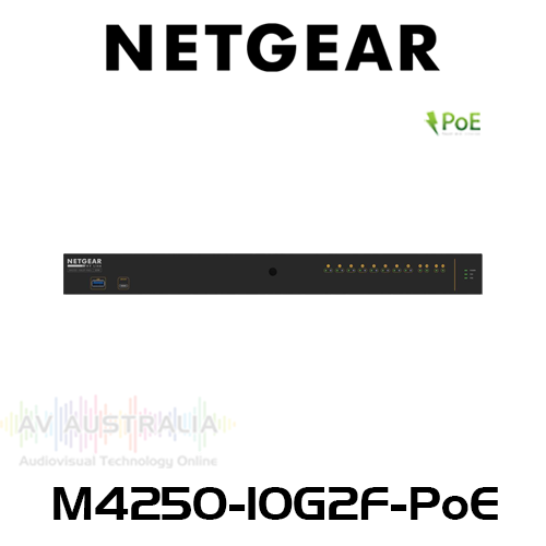Netgear AV Line M4250-10G2F-PoE 8x1G PoE 125W Managed Switch with 2x1G and 2xSFP