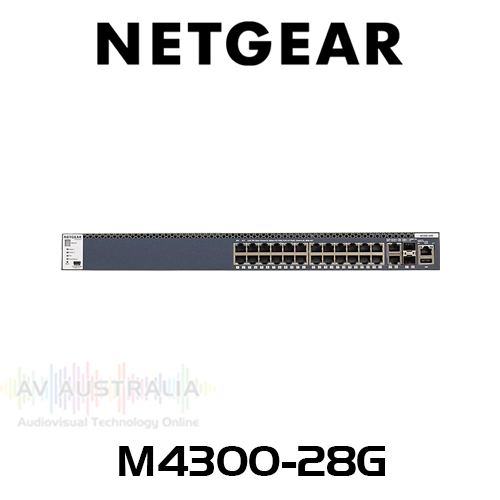 Netgear M4300-28G 24-Port Gigabit Layer 3 Stackable Managed Switch with 2x 10G & 2x SFP