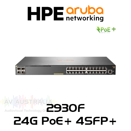 Aruba 2930F 24-Port PoE+ Gigabit Stackable Layer 3 Managed Switch with 4x10G SFP+