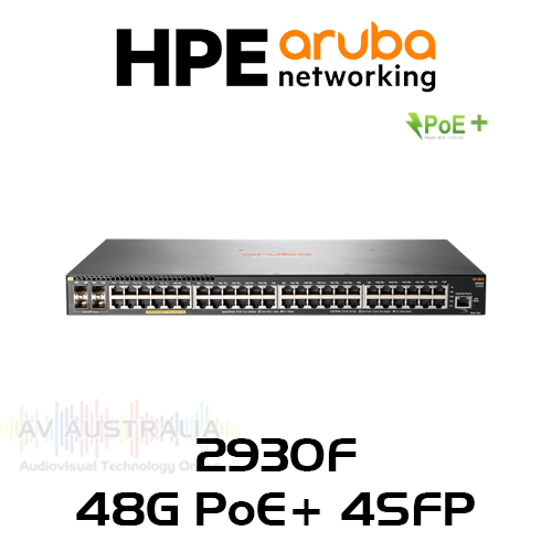 Aruba 2930F 48-Port Gigabit PoE+ 370W Stackable Layer 3 Managed Switch with 4x SFP