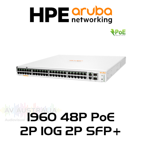 Aruba Instant On 1960 48-Port Gigabit PoE 600W CL4 CL6 Stackable Layer 2+ Smart Managed Switch With 2x10G & 2x10G SFP+