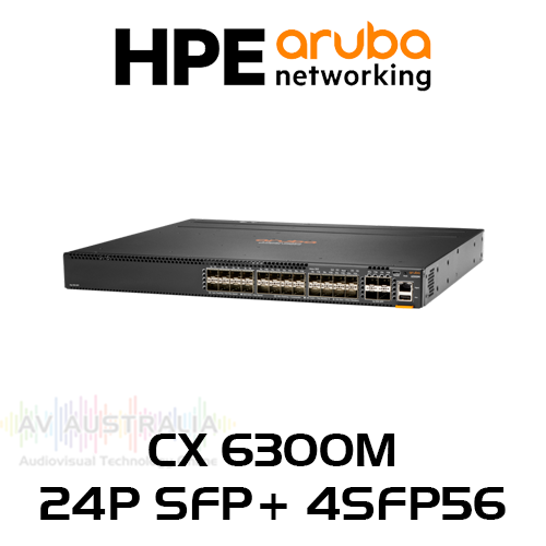 Aruba CX 6300M 24-Port 10G SFP+ Stackable Switch With 4x SFP56