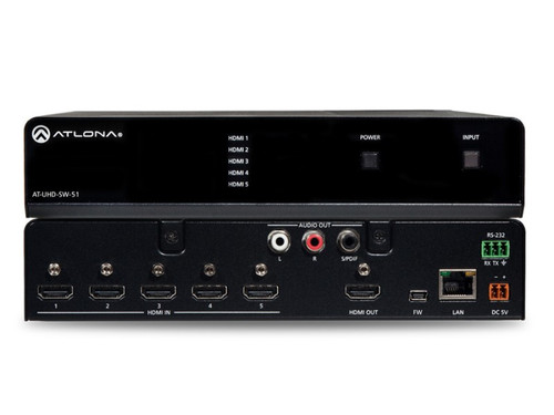 Atlona 4K UHD 5-Input HDMI Switcher
