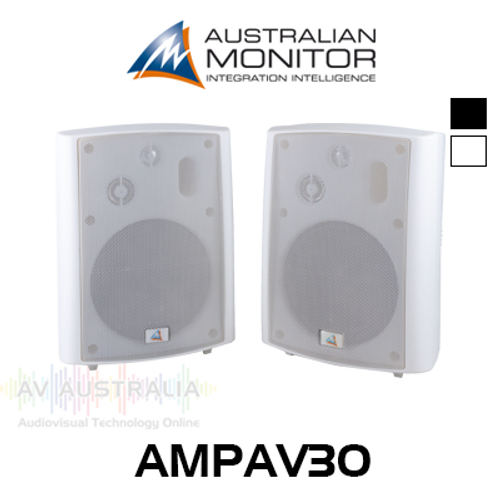 Australian Monitor AMPAV30 5.25" Active 3-Way Stereo Speakers with Brackets (Pair)