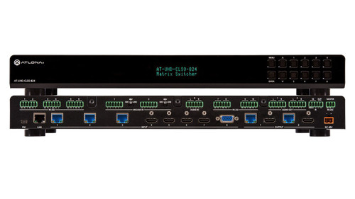 Atlona 8×2 4K UHD Multi-Format Matrix Switcher with Dual, HDBaseT and Mirrored HDMI Outputs