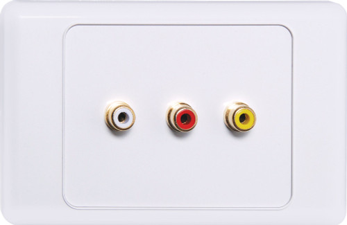 Dynalink 3 x RCA Wallplate