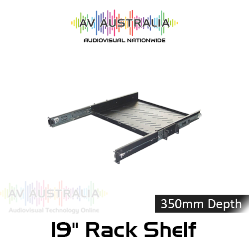 AVA 1RU 350mm Deep Sliding 19" Rack Shelf