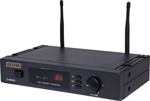 Redback 16 Ch Auto-Scan UHF Wireless Microphone Receiver (520-550MHz)