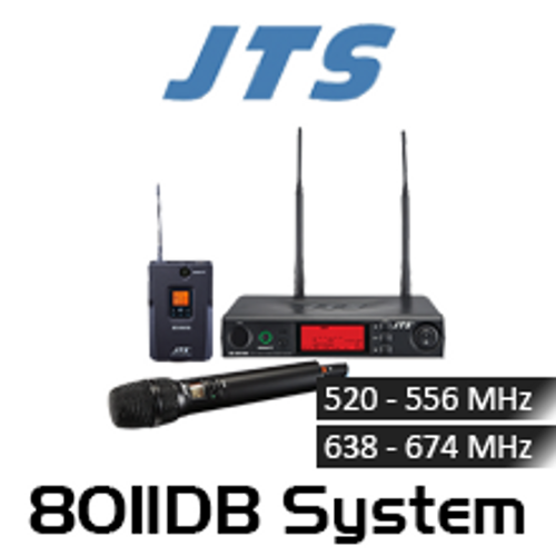 JTS 8011DB Single Channel Diversity UHF Wireless Microphone System