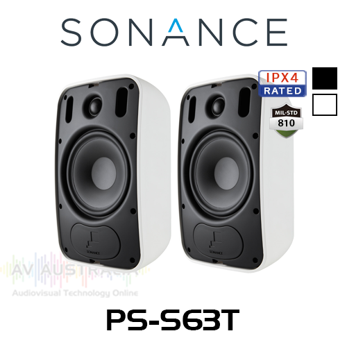 Sonance PS-S63T 6.5" 70/100V Weatherproof Outdoor Speakers (Pair)