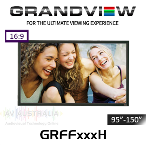 Grandview 16:9 Flocked Frame Fixed Projection Screens (95"-150")