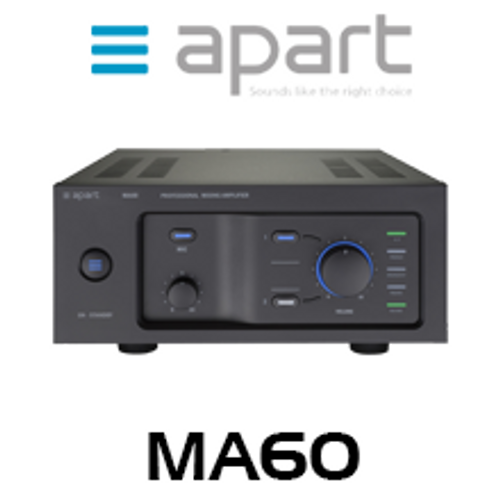 Apart MA60 60W 100V Half Rack Public Address Mixing Amplifier