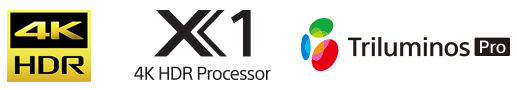 4K HDR X1 processor  trilluminos pro