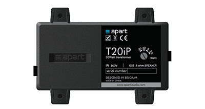 Apart T20IP Waterproof 8 Ohms 100 Volt 20 Watts Transformer