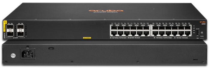 Aruba CX 6000 24-Port Gigabit PoE 370W CL4 Switch With 4x SPF