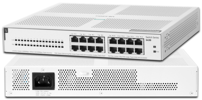 Aruba Instant On 1430 16-Port PoE 124W CL4 Gigabit Ethernet Switch