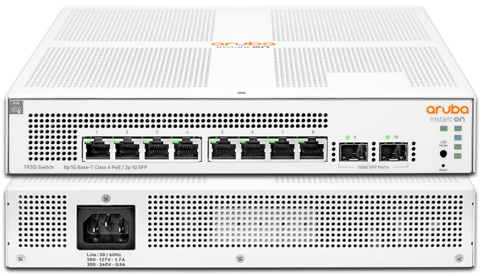 Aruba Instant On 1930 8-Port Gigabit PoE 124W CL4 Smart Managed Switch With 2xSPF