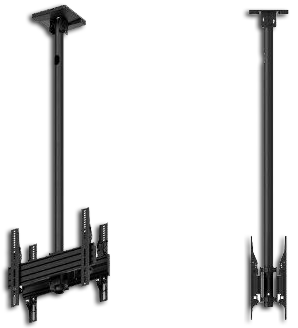 Atdec ADBS-B2B-4TC VESA 400 Tilt Dual Displays Ceiling Mount