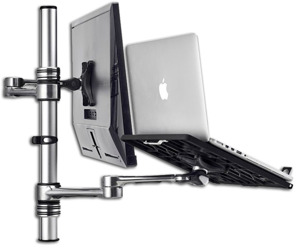 Atdec AFS-AT-NBC Dual Notebook / Monitor Arm Combo Desk Mount