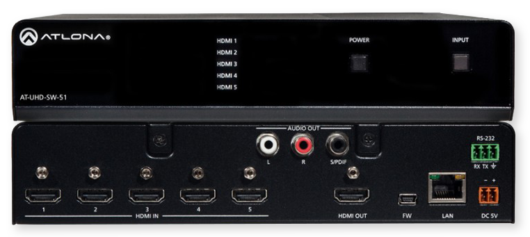 Atlona 4K UHD, 5-Input HDMI Switcher