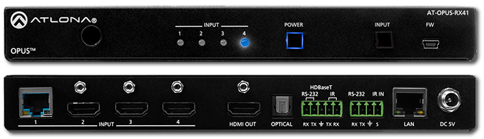 Atlona 4x1 4K HDR Switcher With HDMI & HDBaseT Inputs