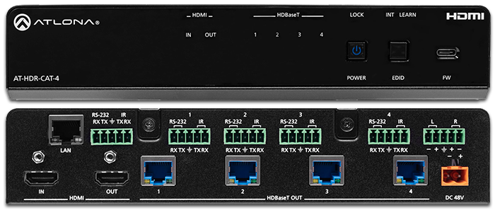 Atlona Four-Output 4K HDR HDMI to HDBaseT Distribution Amplifier