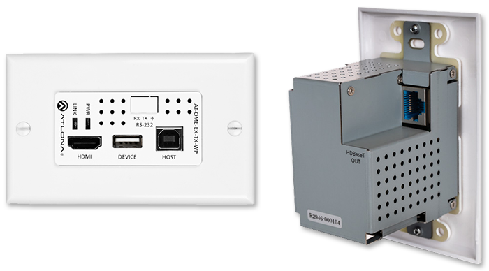 Atlona HDMI and USB to HDBaseT Transmitter Wallplate 