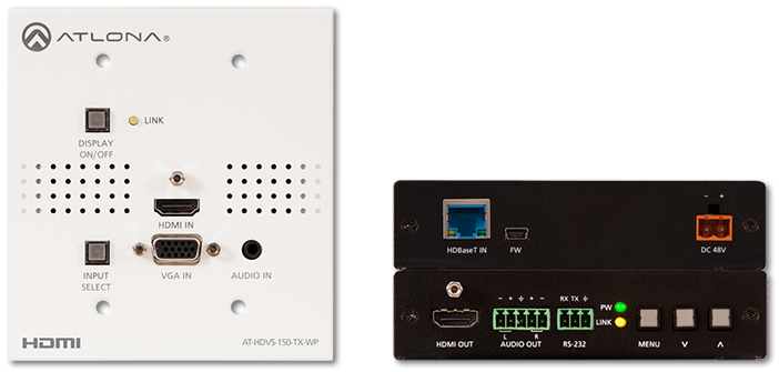 Atlona HDMI and VGA to HDBaseT Switcher Transmitter Wallplate Extender Kit