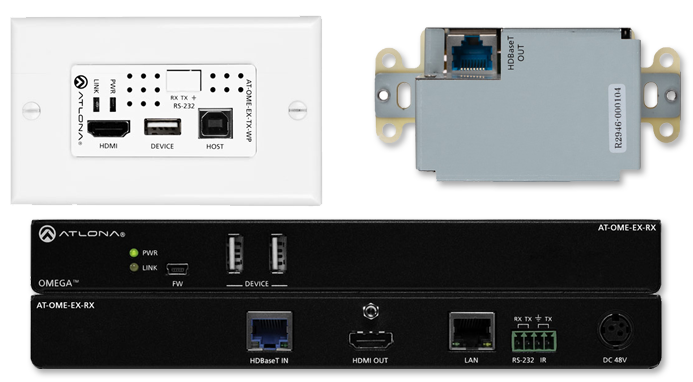 Atlona Wallplate HDBaseT TX/RX for HDMI with USB