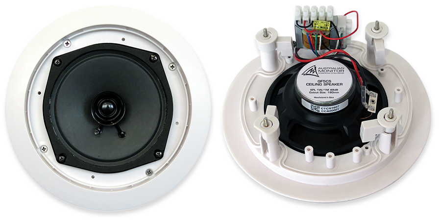 Australian Monitor QF5CS 5" 70/100V QuickFit Dual Cone In-Ceiling Speaker (Each)