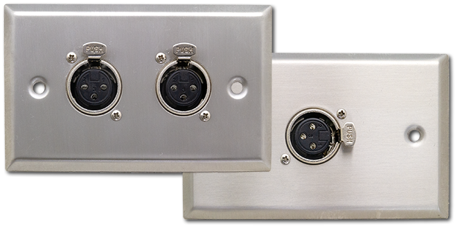 Australian Monitor Single / Double Socket XLR Female Wallplate