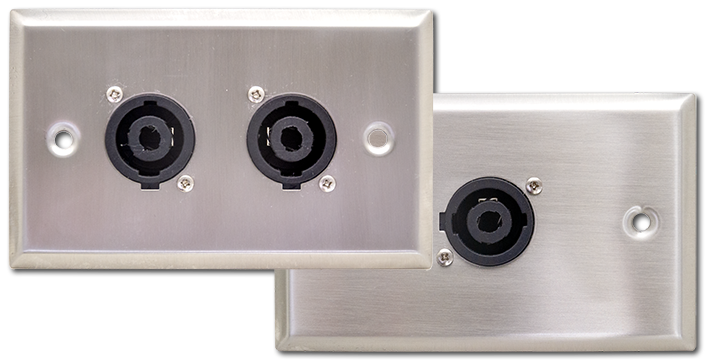 Australian Monitor Single / Dual Socket 4 Pole Twist-Lock Wallplate