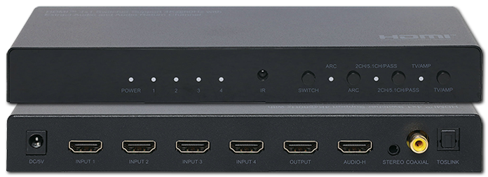 AVA 4x1 4K/60Hz HDR 18Gbps HDMI Switcher