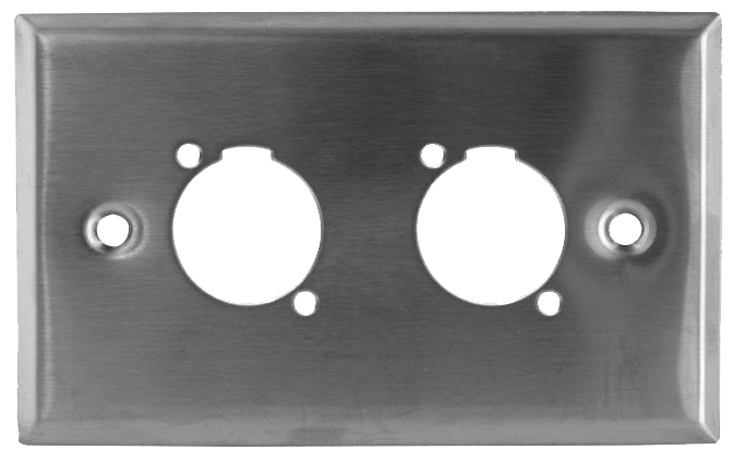 AVA PD5192 Twin XLR Stainless Steel Wallplate