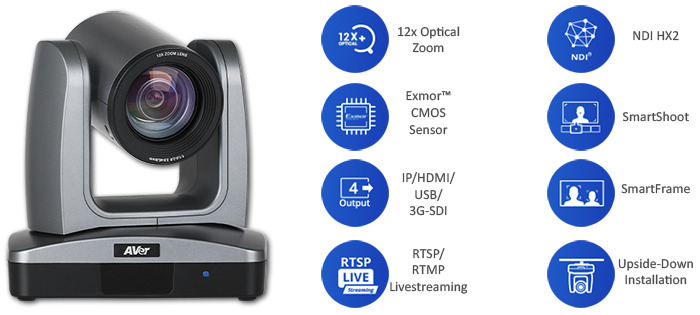 Aver PTZ310N Professional Full HD 12x PTZ Conference Camera with NDI