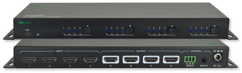 AVGear CS-HDMI44 4K UHD 4x4 HDCP 2.2 Matrix Switcher