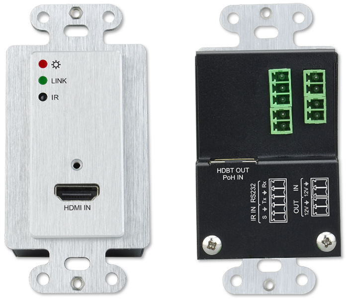 AVGear HDWP-1T 4K HDMI HDBaseT Single Gang Transmitter Wallplate