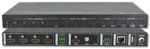 AVGear SCU41-MV 4x1 4K Seamless Switcher with Multi-View