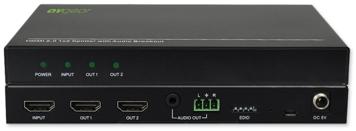 AVGear UDA2-DA 4K HDMI 2.0 Splitter With Audio Breakout