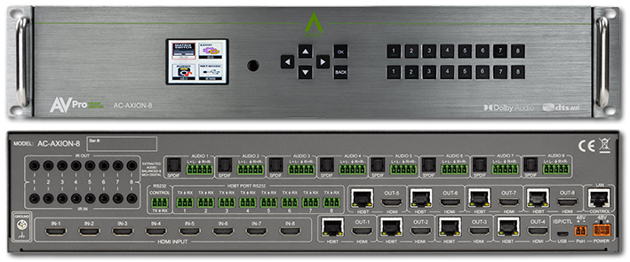 AVPro Edge 8x8 4K60 4:4:4 HDR HDMI Matrix Switcher With 8 HDBaseT/HDMI Outputs