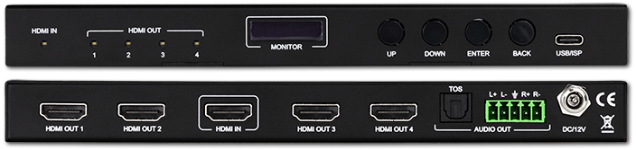 AVPro Edge AC-DA-14X 1x4 8K 40Gbps HDMI 2.1 Distribution Amplifier
