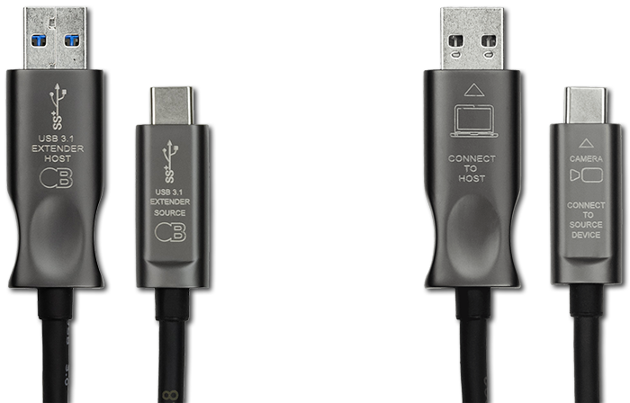 AVPro Edge Bullet Train USB 3.1 To Type-C Fiber Optic Extension Cables