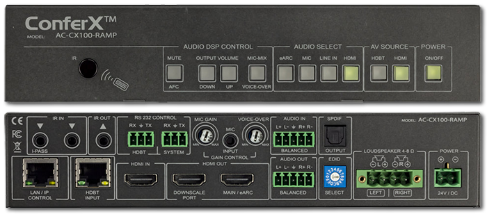 AVPro Edge ConferX 4K HDR HDBaseT Presentation Switcher With Class-D Amplifier