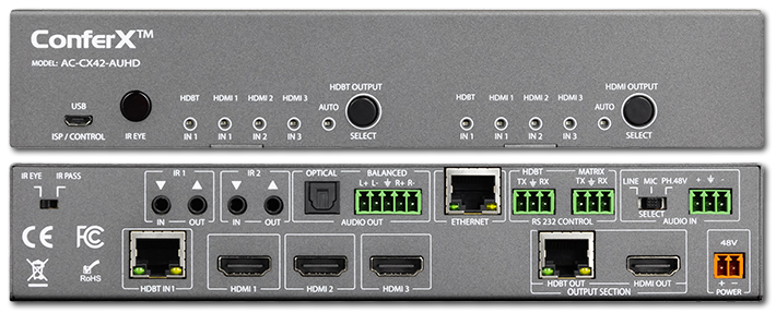 AVPro Edge ConferX 4x2 4K60 HDMI & HDBaseT Presentation Matrix