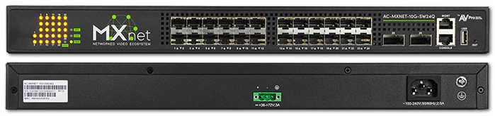 AVPro Edge MxNet 10G 24-Port Managed Network Switch with Two 40G QSFP+